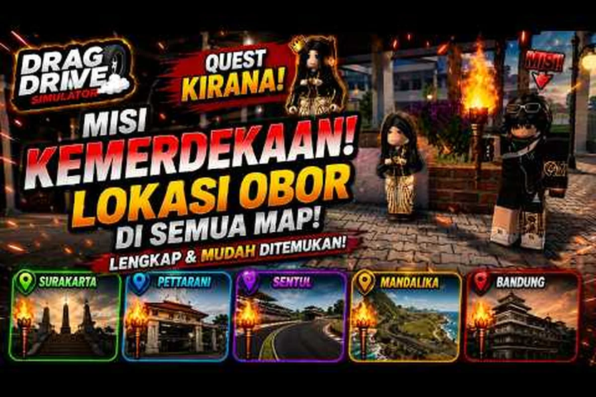 Drag Drive Simulator Bonfire Location: Bandung Torch Quest Steps